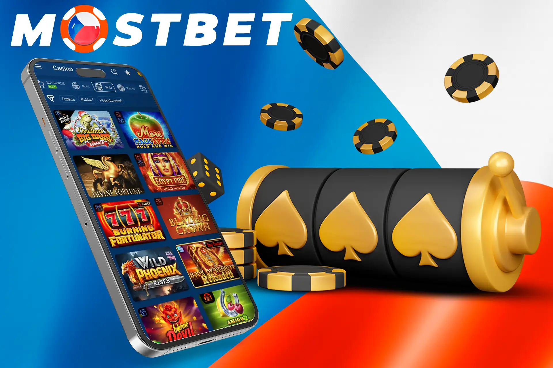 Velký výběr slotů v Mostbet Casino
