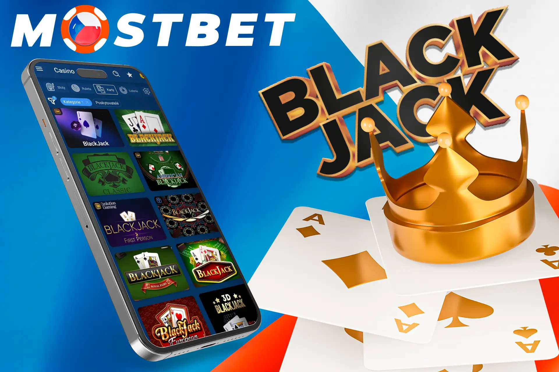 Různé varianty Blackjacku v Mostbet Casino