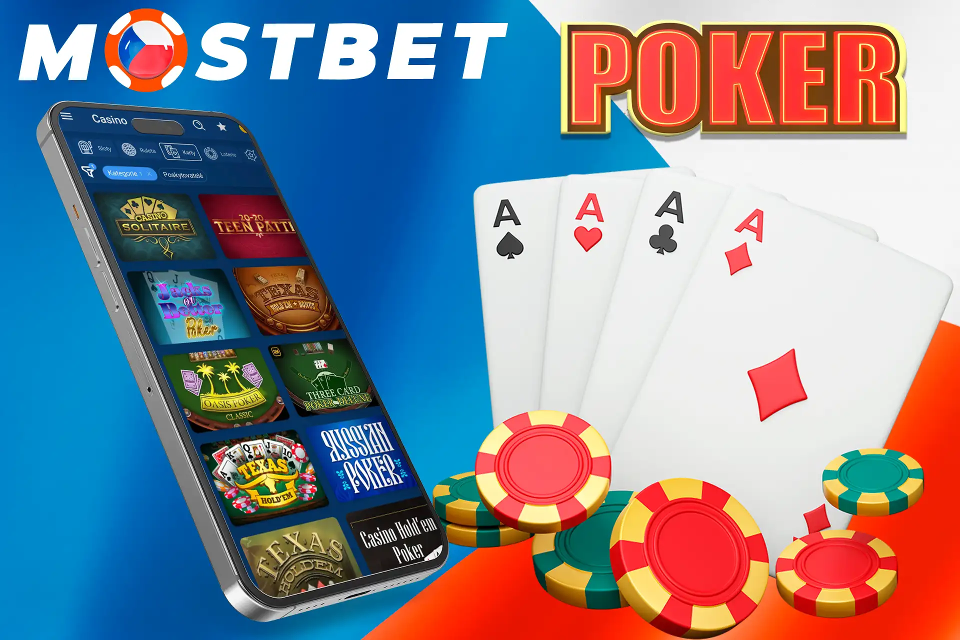 Různé druhy pokeru v Mostbet Casino